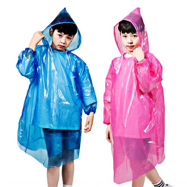 

iu4ly thickened four-in-one buckle travel portable poncho outdoor disposable raincoat new material transparent 6 silk pullover cloak pullove, Red;brown
