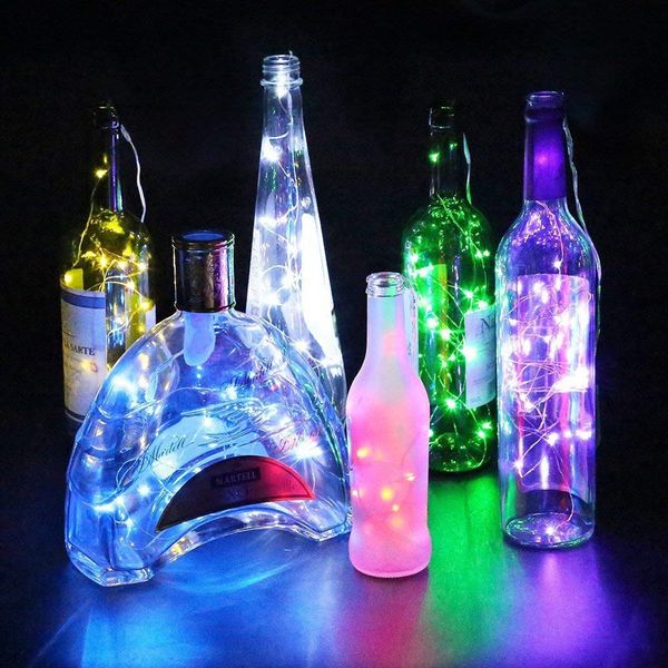 20 LED Solar Weinflasche mit Korken Kupfer Fee Streifen Draht Outdoor Party Dekoration Neuheit Nachtlampe DIY Kork Lichterkette