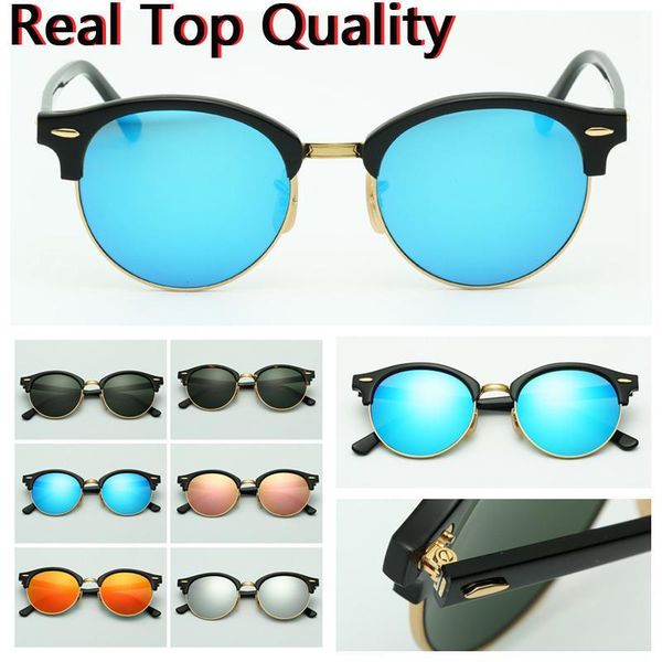 

designer sunglasses round model uv400 glass lenses sun glasses des lunettes de soleil with original leather case, accessories, box, etc, White;black