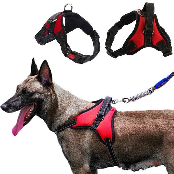 

nylon pet dog harness collar adjustable pet vest harness dog chest strap no pull training vest walking supplies