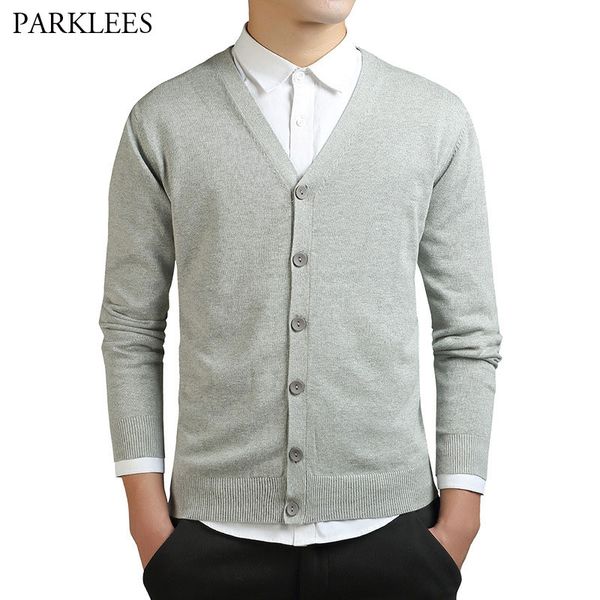 

cardigan sweater men 2020 autumn button placket mens knitted sweaters casual slim fit v neck knitwear long sleeve pull homme 3xl, White;black