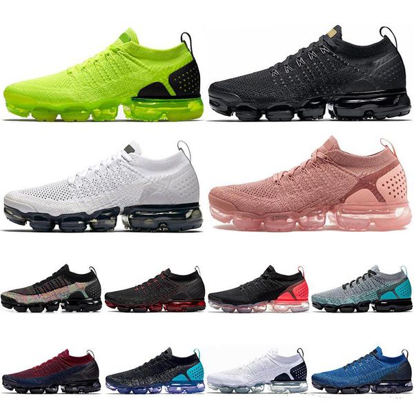 

knit 2.0 fly 1.0 running shoes men women white pure platinum chinese new year cushion sneakers triple volt midnight navy trainers casual