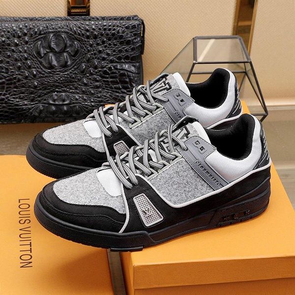 

мужская обувь мода кроссовки повседневный chaussures pour hommes с origin box тренер тапки мужская обувь casual luxury zapatos de hombre про, Black