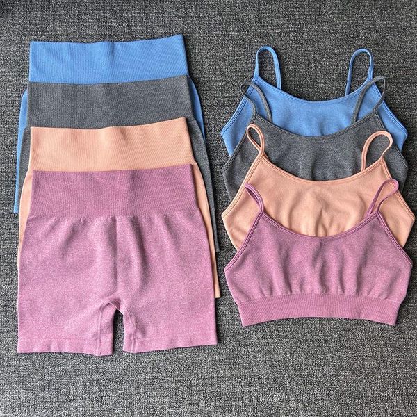 

chrleisure женщины solid color set йога фитнес quick dry спорт бюстгальтер и короткие гетры спортивные костюмы tight центр спортивной одежды, White;red