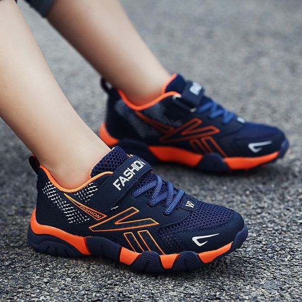 

boys' sports 2020 new summer boys' mesh single sneakers children's children's shoes mesh shoes, Black