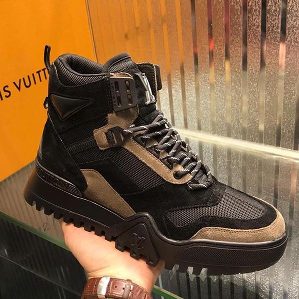 

mens shoes hiking ankle boot breathable sports shoes for men lace -up l095 with box mens shoes fashion luxury design 2020 chaussures hommes