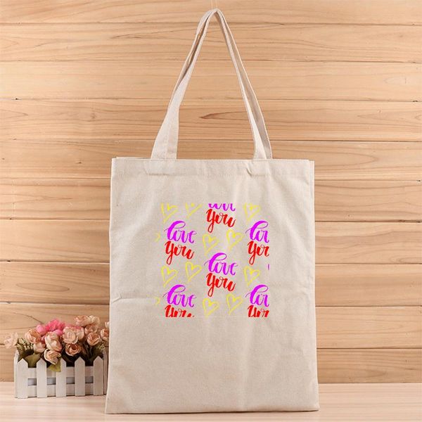 

fashion creatives heart love you girl and womens casual canvas tote bags suit for shopping,gift,wedding, birthday or anything else