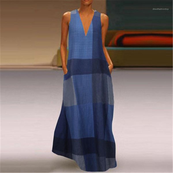 

loose home pocket dress retro lattice sleeveless women dress casual fashion v neck designer new spring summer female clothing, Black;gray