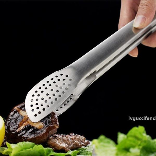 

304 stainless steel kitchen salad bread food tongs bbq tongs clip heat resistance non-slip kitchen accessories lz1113