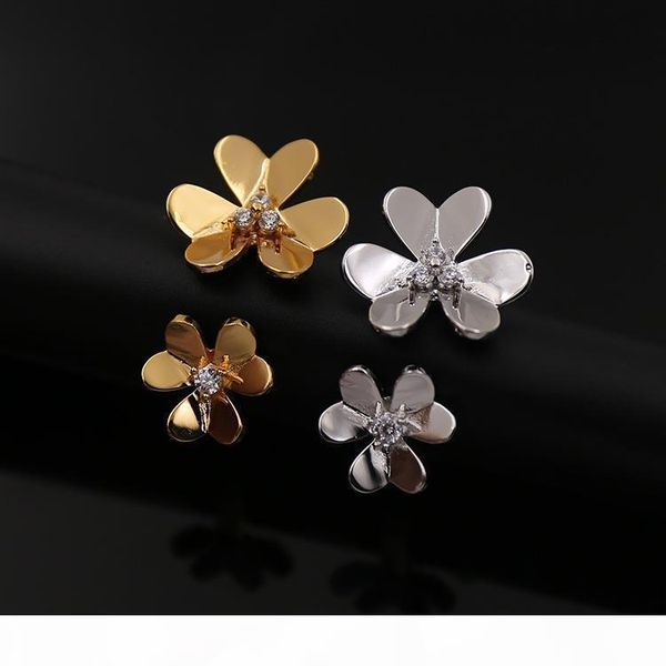 

brass material paris design bangle in 5.6cm with flower and diamond decorate single bracelet earring ring for women and mother gift jew, Black