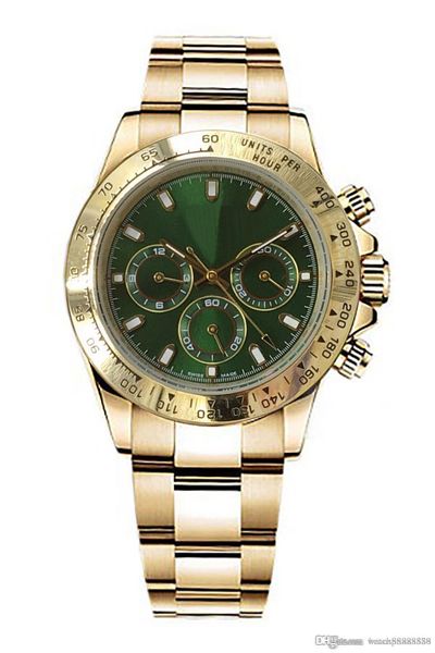 

x180 the master design designer watches luxury watch movement watches,116508,116528 series watch, gold stainless steel case, green dial, Slivery;brown