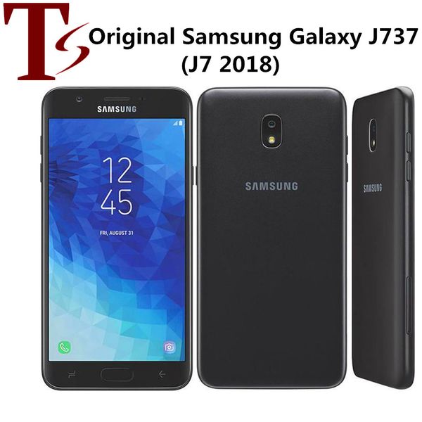 Reformado Original Samsung Galaxy J737 J737V J7 2018th Android 8,0 Octa Core 5,5 polegadas 1280x720 2GB RAM 16GB ROM Smartphone 1PC DHL