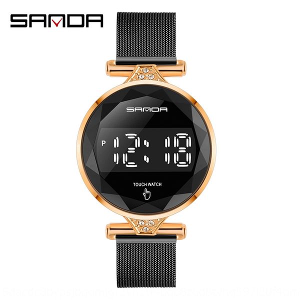 

sanda waterproof travel outdoor men's sports couple style electronic watch multifunctional electronic watch, Blue