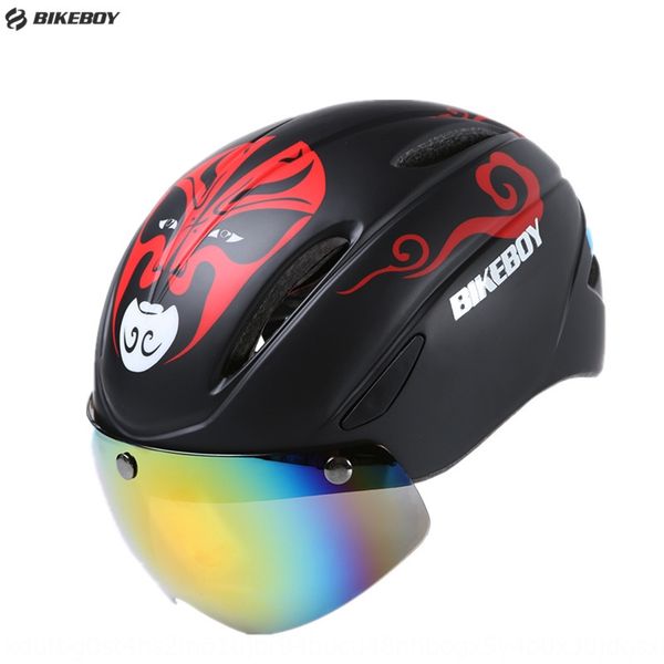 

bikeboy riding glasses men's road bike mountain bike safety bicycle helmet bicycle helmet with wind mirror