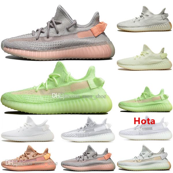 

clay kanye west v2 static reflective rainbow discoloration mens running shoes hyperspace true form women sport designer sneaker