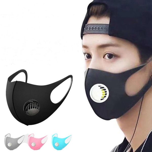 

mouth ice washable face mask with valve pm2.5 breathing black gift package anti dust respirator dustproof anti-bacterial reusable silk xufwl
