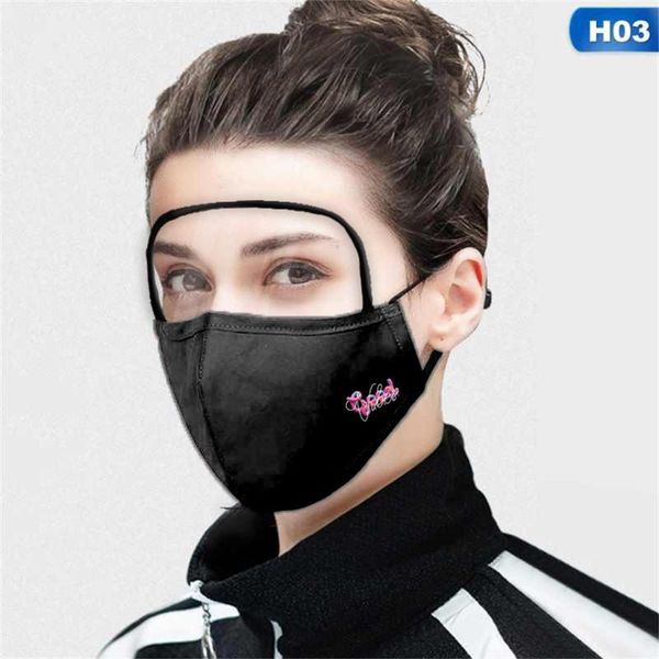 

1шт face maks многоразовых съемные eyeshield хлопок маска для germ защиты моющейся маски для лица bandana шарфов, Black