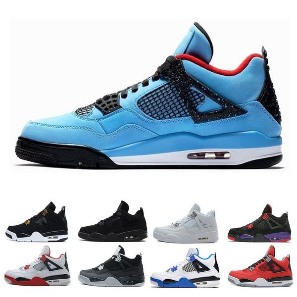 

jack travis basketball shoes 4 4s white black angry bull alternate blue cavs oreo pure money men sports sneaker ing