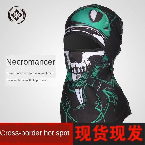

sunscreen head full face bicycle riding face cover men's mountain bike electric motorcycle motorcycle ice silk head cover, Black