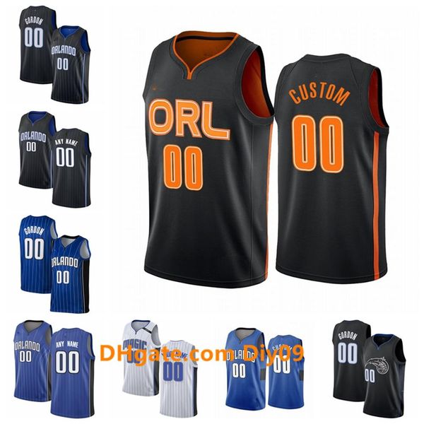 

customized orlando magic jersey men women kid custom name number 00 gordon 5 bamba 1 mcgrady basketball jerseys white black blue, Black;red