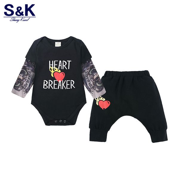 

newborn baby boy clothes letter print romper +long pants 2pcs outfits newborn baby clothing xy-025, White