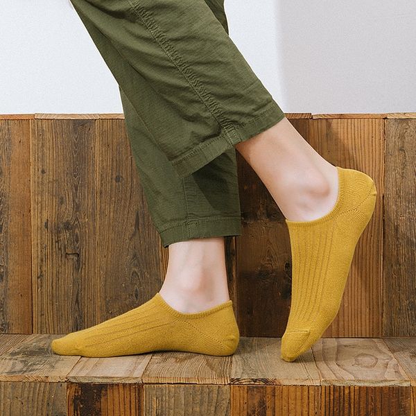 

6snu0 мужские тонкие модные силиконовые анти-пролития носки невидимый sockssilicone невидимый sockssolid потускнение цвета поглощающие дышащ, Black