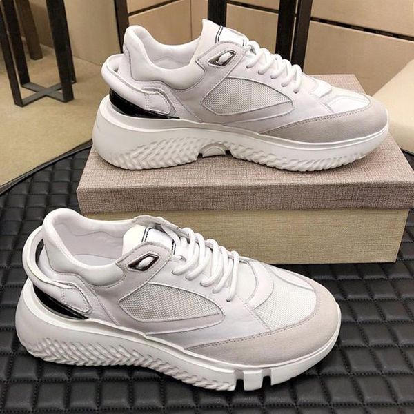 

new arrival runners veloce white men 's shoes zapatos de hombre breathable fashion lace -up low luxury autumn and winter sports sh, Black