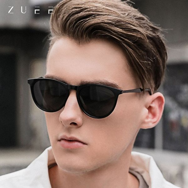 

zuee men driving retro outdoor glasses brand design uv400 sunglasses new women polarized korean fashion sunglasses, White;black