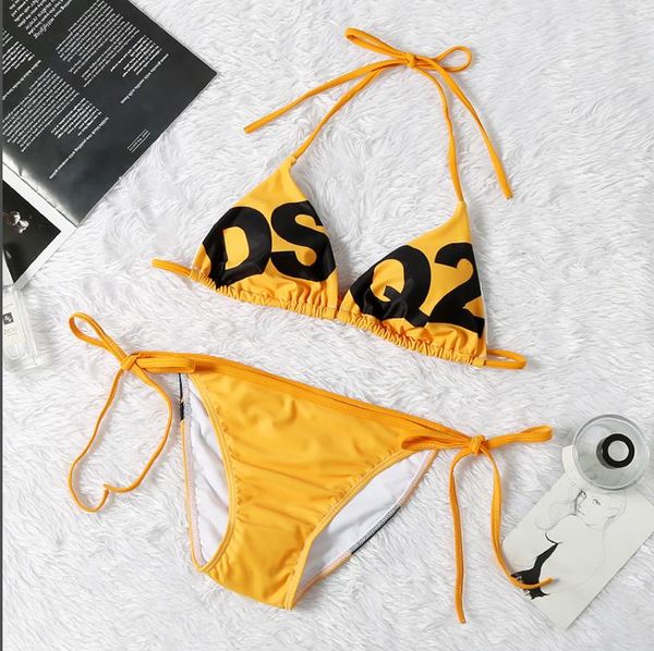 

letter printed brazilian bikini women swimwear female swimsuit two-pieces bikini set lace up bather bathing suit swim, White;black