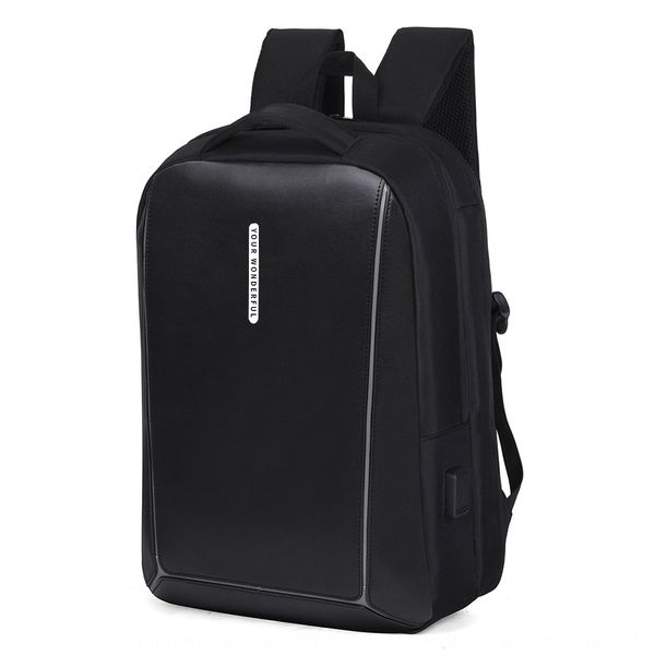 

y4obf customized 19 new backpack men's business waterproof large computer bag reflective strip computer bag capacity reflective strip l, White