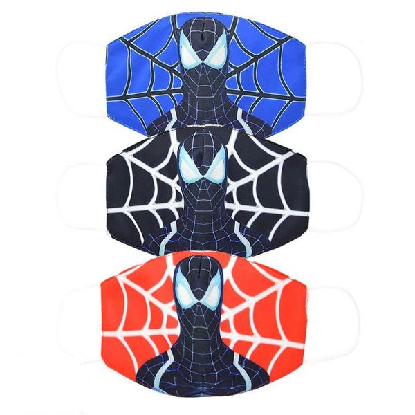 

2020 half muffle spiderman face mask adults kids cotton dustproof anti pollution cartoon washable reusable mouth masks for kid fzrol
