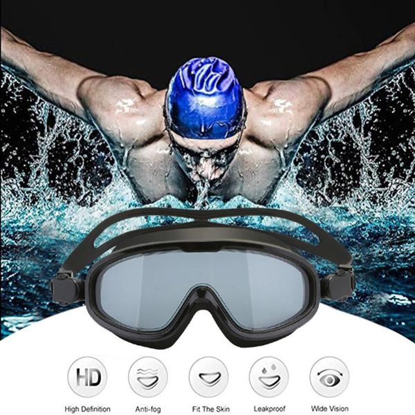 

non-fogging anti uv swimming swim goggle glasses adjustable eye protect