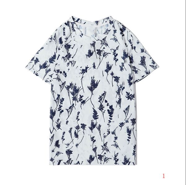 

20ss new summer t shirts for men fashion short sleeve shirt with pattern printed round neck tees clothing size s-2xl, White;black