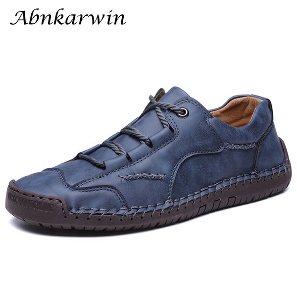 

microfiber leather quality casual men shoes male zapatos de hombre casuales cuero chaussure homme cuir blue black brown size 48s