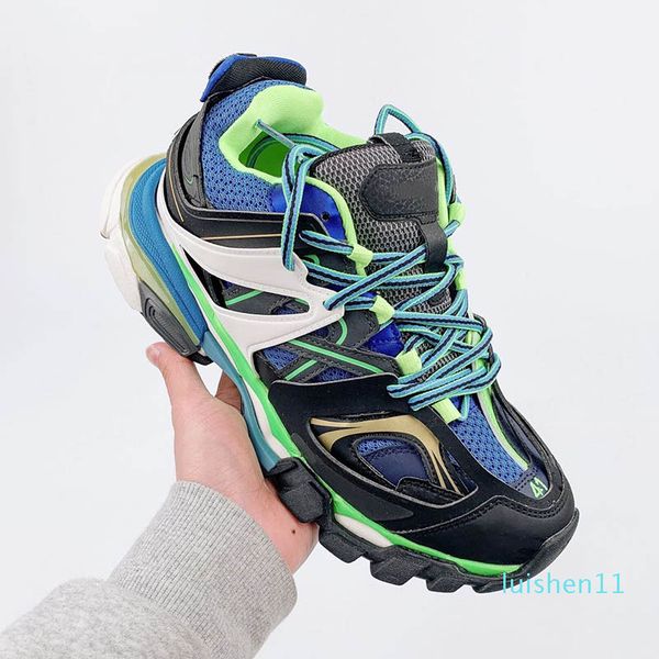 

r neon triple s track sneakers women men luxury grandpa trainer vintage mountaineering outdoor concept travel shoes l11, Black