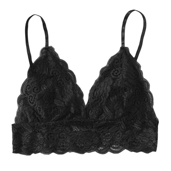 

s-3xl women plus size vest crop wireless bra lingerie v-neck lace thin summer breathable bras underwear sleepwear, Red;black
