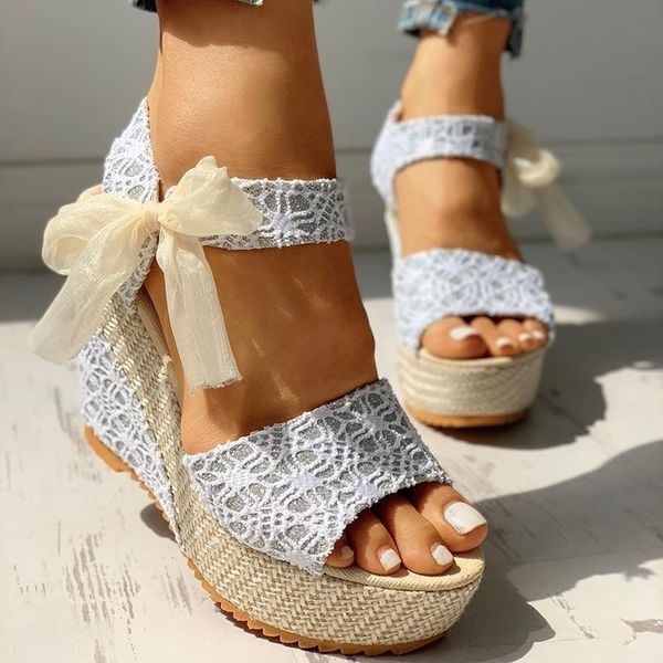 

new women fashion summer platform wedge sandals ankle strap fish mouth espadrilles sandals sandalias femininas sandalen sandales, Black