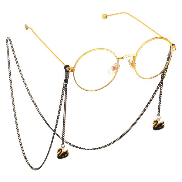 

rope hanging neck fashion simple black swan pendant chain sunglasses with sun glassesglasses glassesglasses chain, Blue