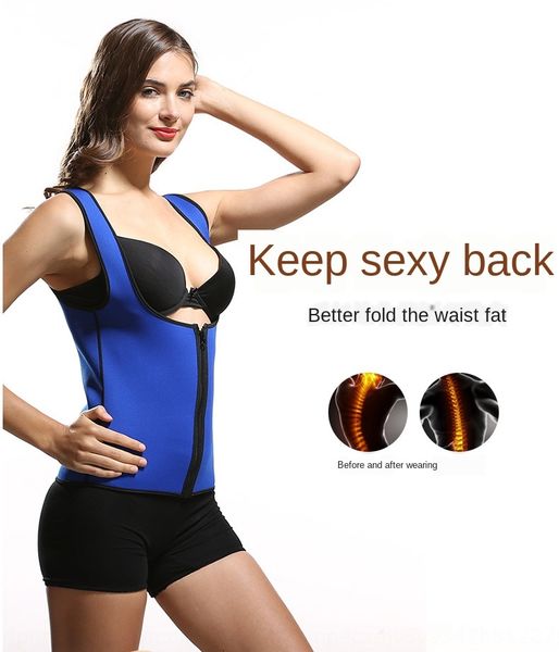 

rmkwm hook and loop yoga body- seamless one-piece shapewear shapewear shaping suit belly-covering body-shaping clothing neoprene sauna t, Black;brown