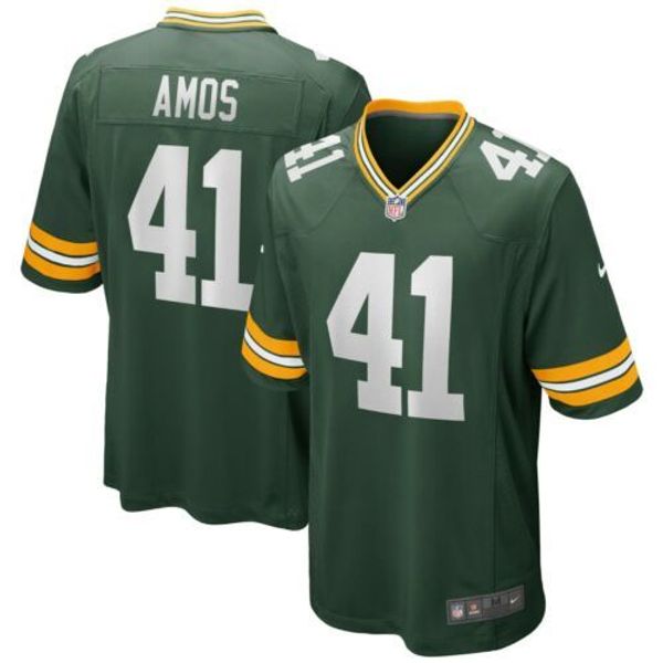 

dashaun amos #41 men's green xs-5xl stitched football jerseys, Gray