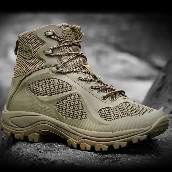 

autumn men army boots mens sneakers tactical boots tactico shoes combat breathable ankle boot work shoes, Black
