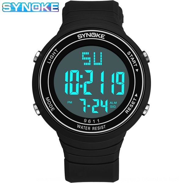 

qxdj4 synoke moment screen outdoor sports new electronic watch outdoor sports multi-functional trend big screen fashion men's watch stu, Blue