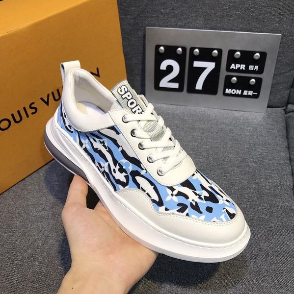 

2020i limited edition luxury design mens low-fashion leather printed sneakers wild mens casual shoes mens banquet shoes size: 38-45, Black