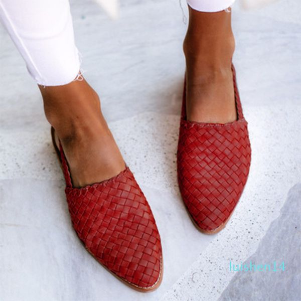 

women sandals pointed toe slingback flats woman ladies office comfortable female rome shoes women's casual footwear plus size l14, Black