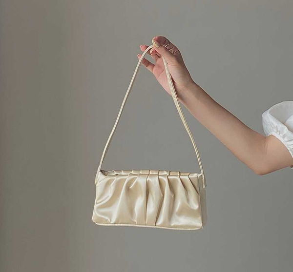 

women silk small bag vintage zipper vintage baguette bag women fashion casual shoulder messenger loii256