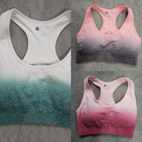 

ombre бесшовные sports bra бесшовных висит крашения йога sports двухслойная bra с груди площадку нижнего белья, Black