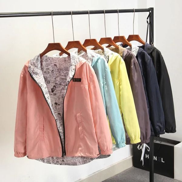 

refxf 2019 new korean-style slim-fit candy candy-colored hooded double-sided for women plus size 2019 new korean-style slim-fit candy jacket, Black;brown