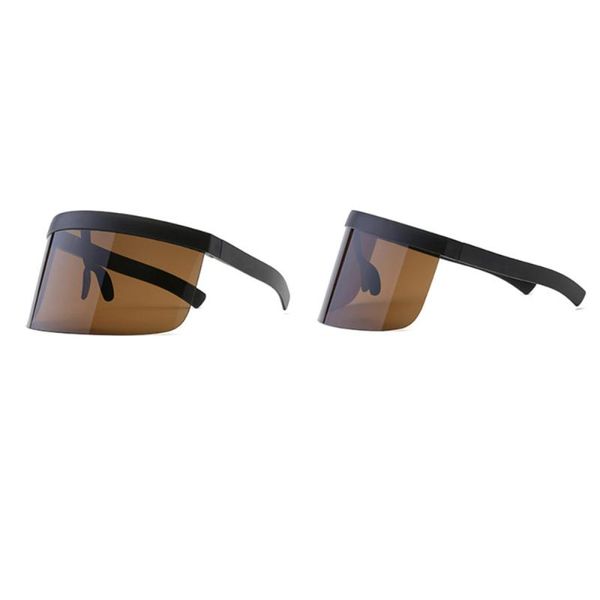 

new super large eyewear sunglasses anti-peep sunglasses protective sunscreen windproof (dark brown, Black;blue