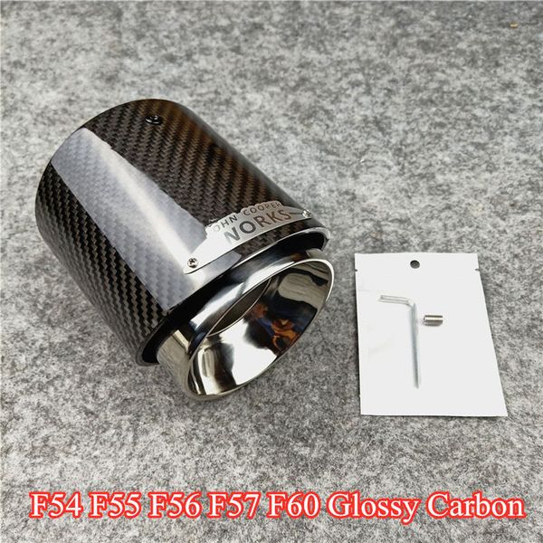 Car Exhaust 2pcs Car Exhaust Tip Muffler Pipe Cover for for Mini Cooper R55 R56 R57 R58 R59 R60 R61 F54 F55 F56 F57 F60 Color : Black 2pc