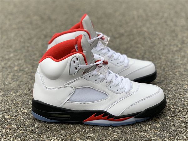 

new 5 v fire red low men basketball shoes white red 5s trainers sports sneakers outdoor qaulitys wholesale size 7-13